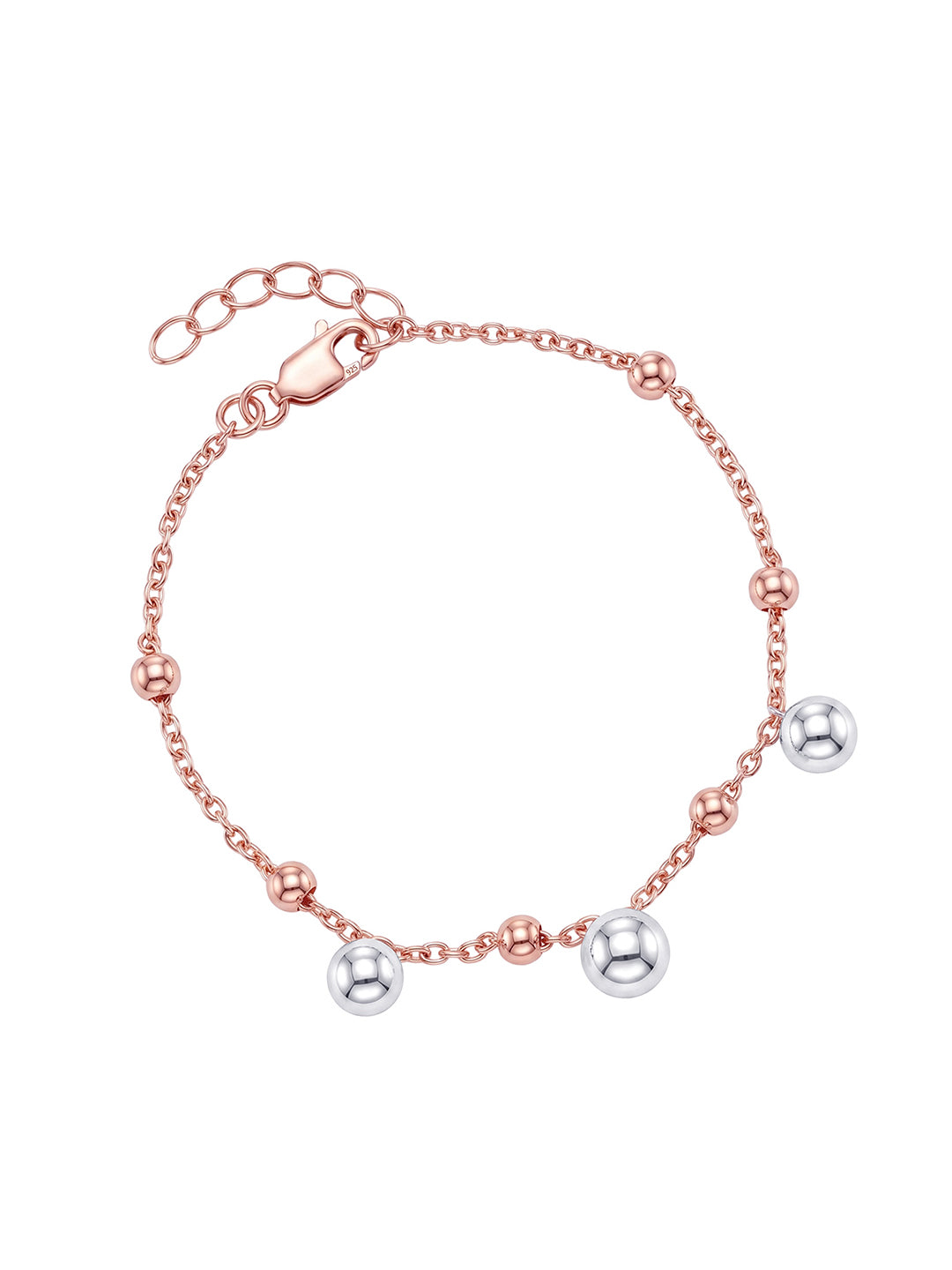 Dual Tone Charm Bracelet