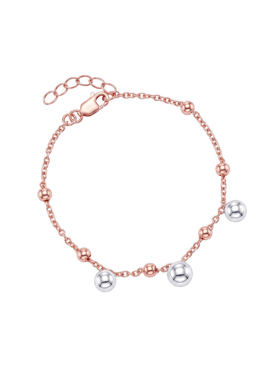 Dual Tone Charm Bracelet