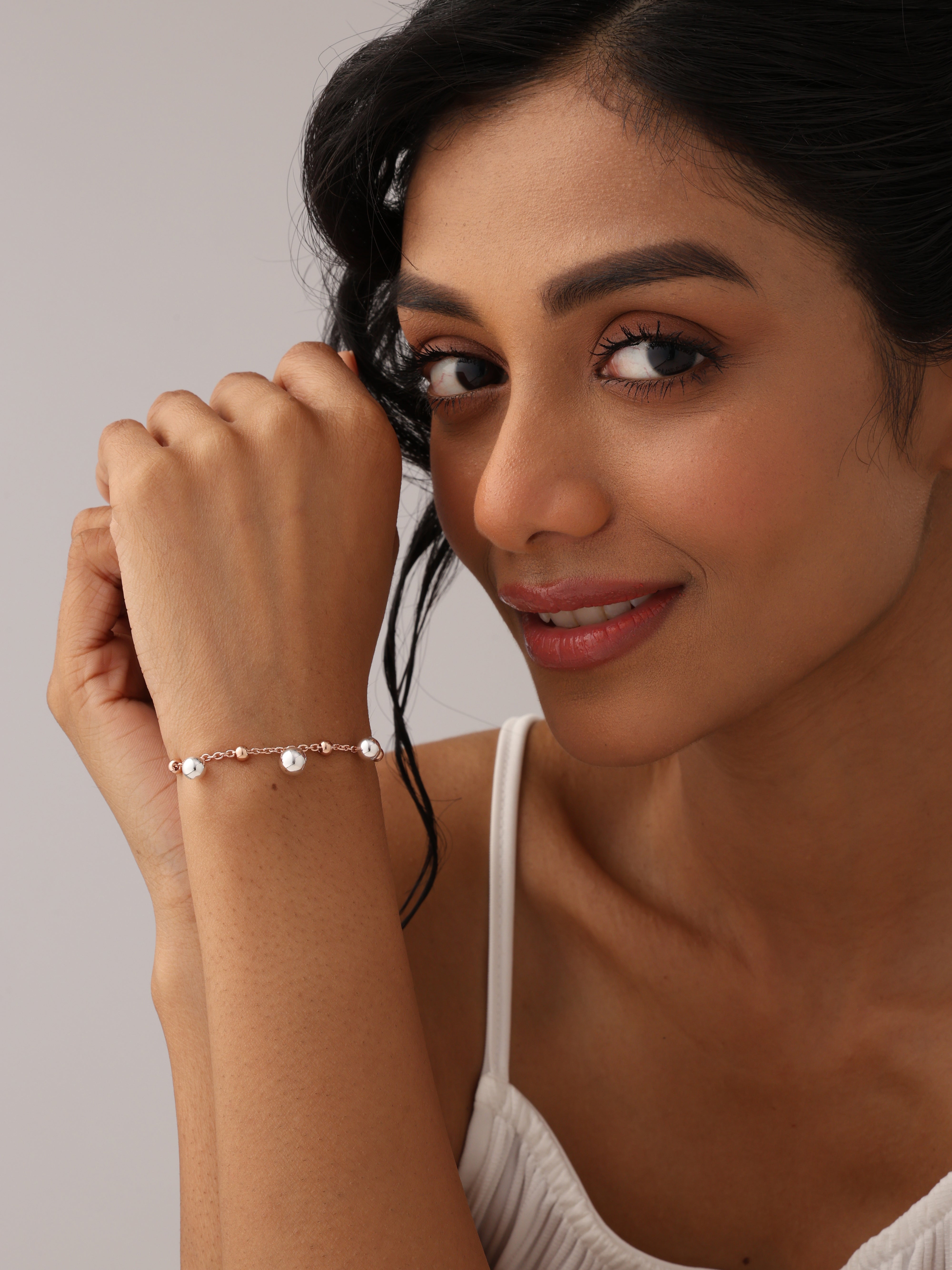 Dual Tone Charm Bracelet