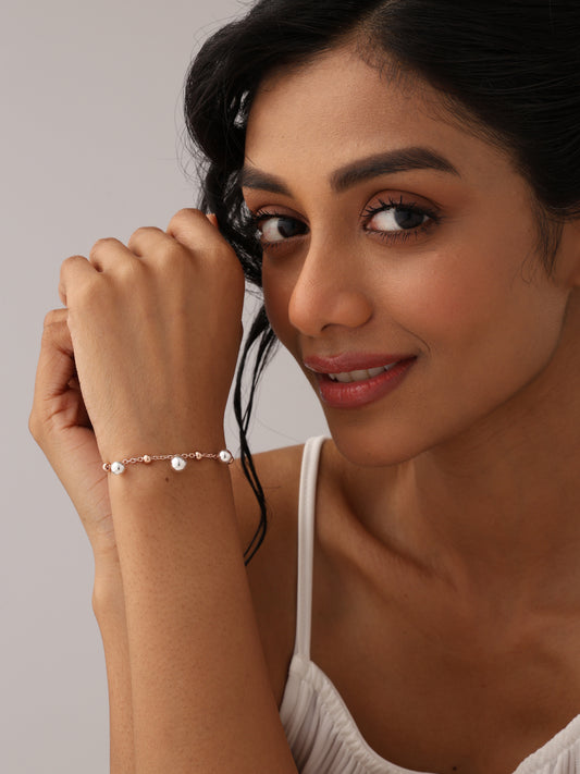 Dual Tone Charm Bracelet