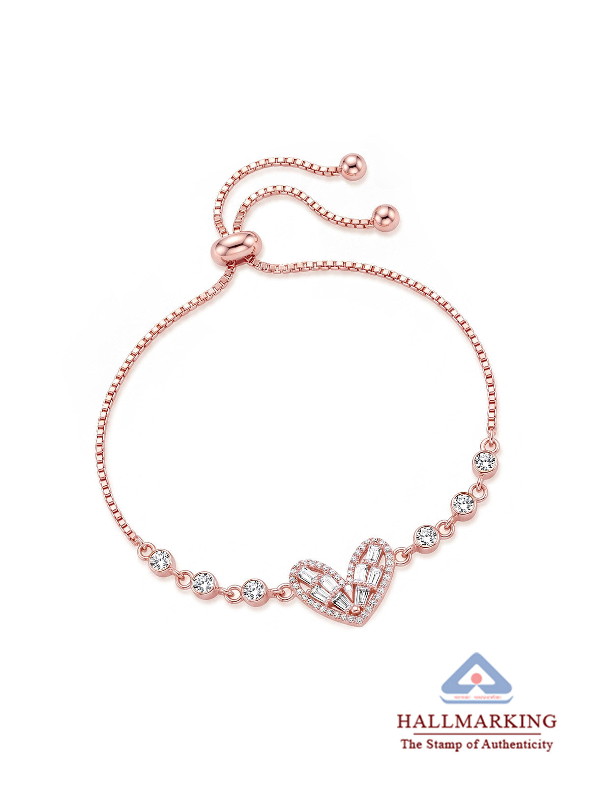 Rose Gold Grace Slider Bracelet