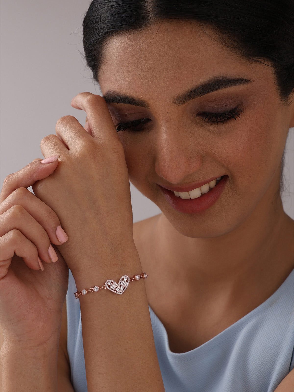 Rose Gold Grace Slider Bracelet