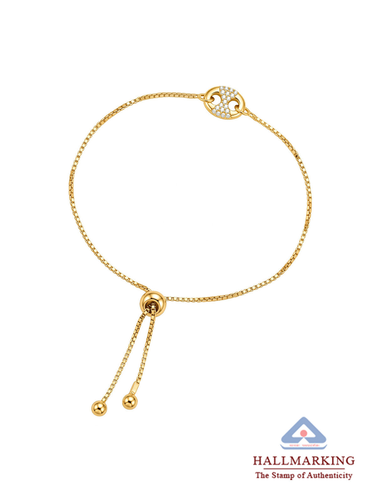 Flash Gold Infinity Slider Bracelet