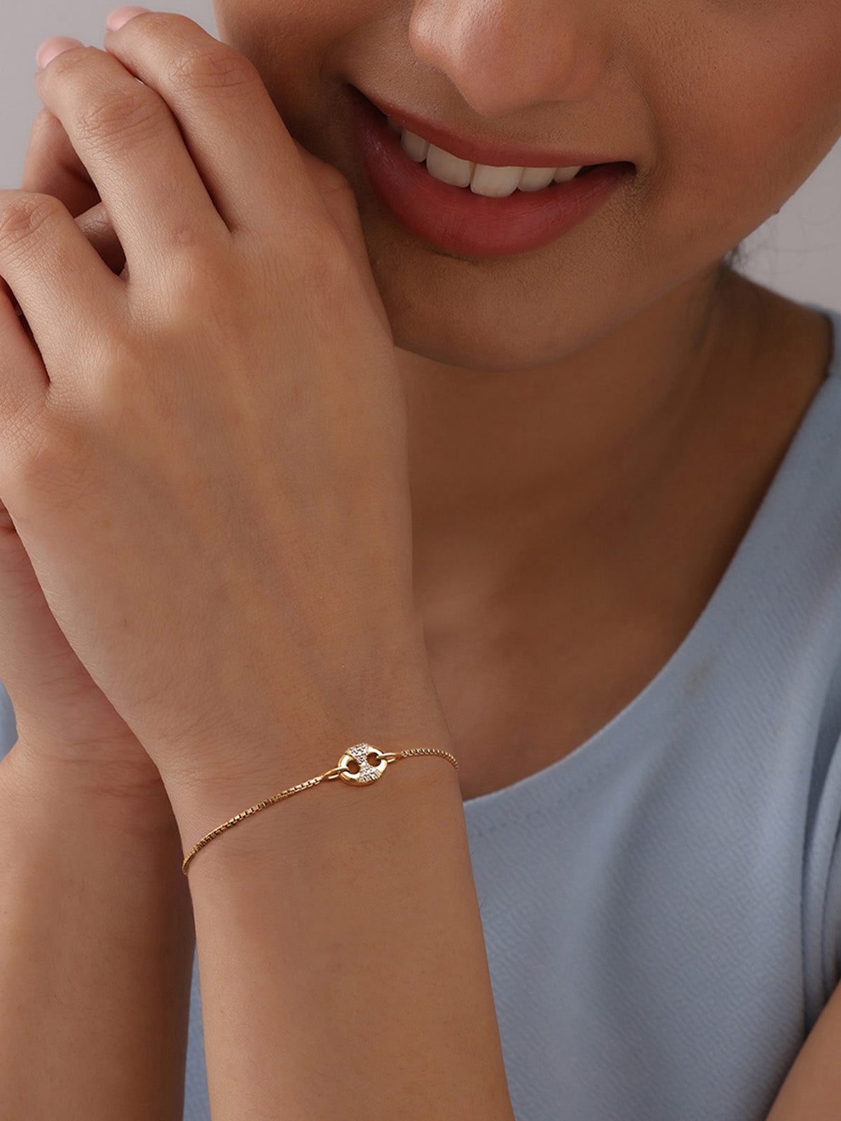 Flash Gold Infinity Slider Bracelet