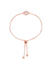 Rose Gold Crystal Slider Bracelet