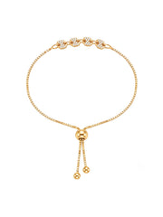 Flash Gold Crystal Chain Slider Bracelet