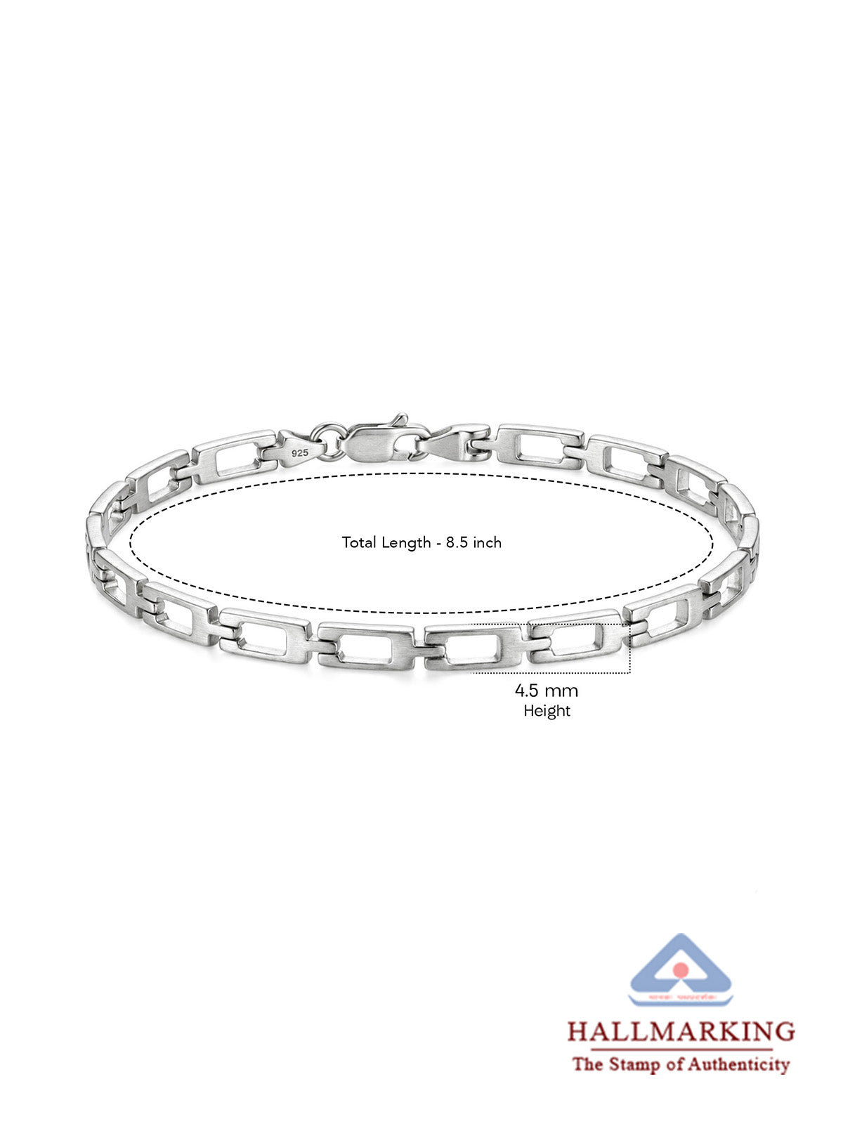 Gabbia Rectangle-Link Men's Chain Bracelet