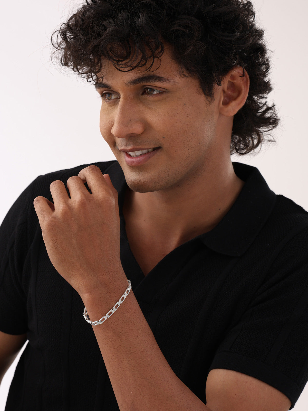 Gabbia Rectangle-Link Men's Chain Bracelet