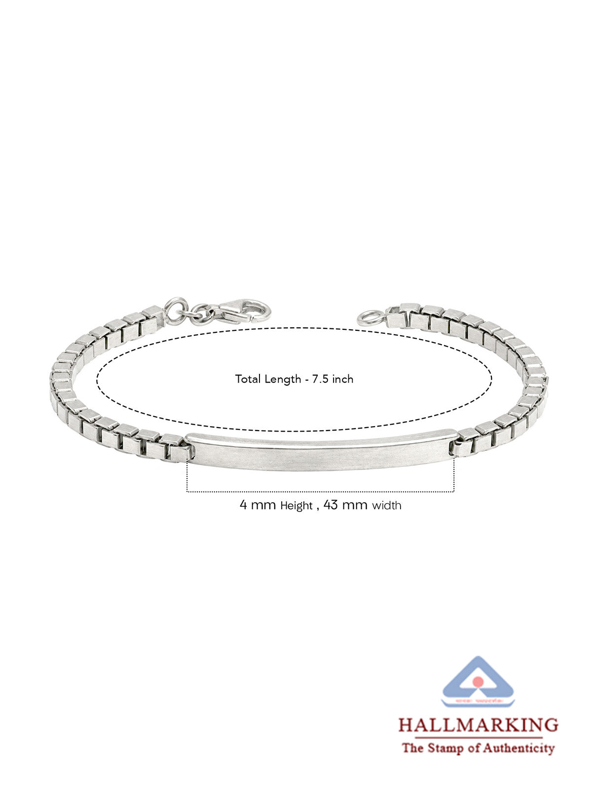 Lastra Engravable ID Bar Men's Cuff Bracelet
