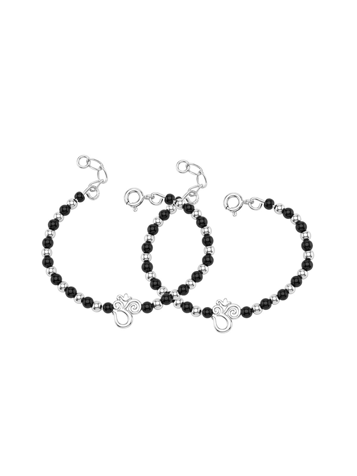 Blacks Beads Om Charm Nazariya Kids Bracelet 1PC