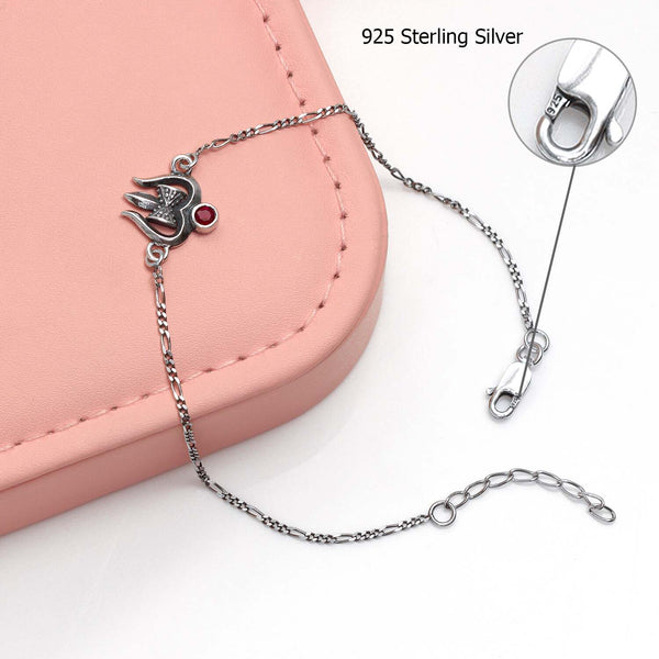 925 Sterling Silver Antique Shiva Trishul Quirky Rakshabandhan Rakhi Bracelet for Men and Boys