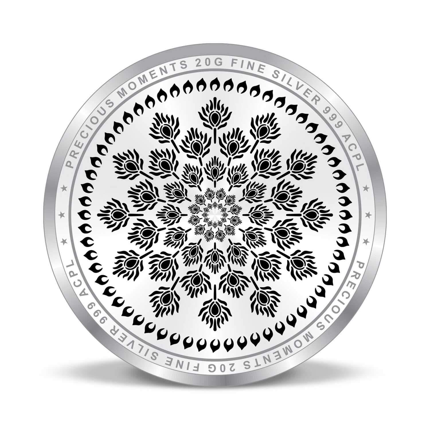 BIS Hallmarked Dancing Peacock 999 Pure Silver Coin