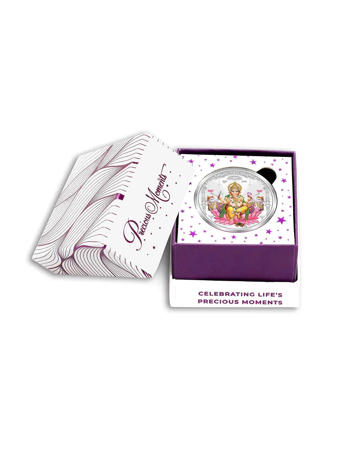 BIS Hallmarked Ganesh Ji Silver Coin With 999 Purity