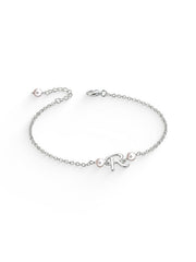 Aria Personalized Letter Pearl Women's Anklet