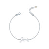 Personalised 925 Sterling Silver Name Signature Font Name Anklet for Womens and Girls (SINGLE ANKLET)