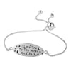 925 Sterling Silver Personalised Name Inspiration Message Bracelet for Teen Women