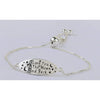 925 Sterling Silver Personalised Name Inspiration Message Bracelet for Teen Women