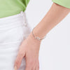 Personalised 925 Sterling Silver Heart with Initial Couple Bracelet for Teen Women