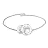 Personalised 925 Sterling Silver Initial Name Couple Bracelet for Women