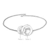 Personalised 925 Sterling Silver Initial Name Couple Bracelet for Women