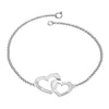 Personalised Heart 925 Sterling Silver Bracelet for Women