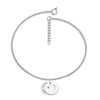 Personalised 925 Sterling Silver Message Heart Birthstone Bracelet for Teen Women
