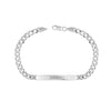 Personalised 925 Sterling Silver Engraved Name Curb-Link Bracelet for Men and Boys