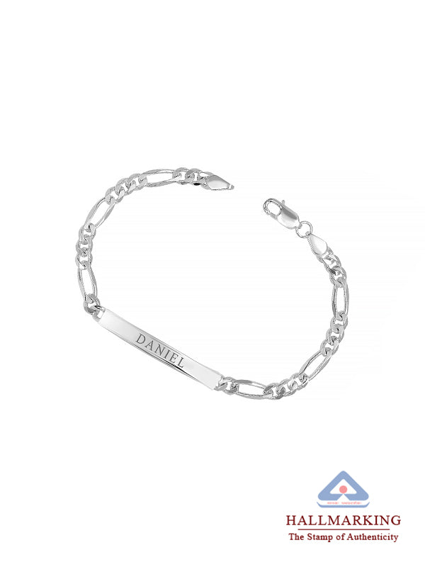 Personalized Engraved Figaro Bracelet for Men