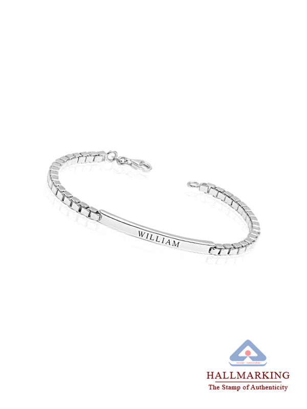 Personalized Box Chain ID Bracelet for Men