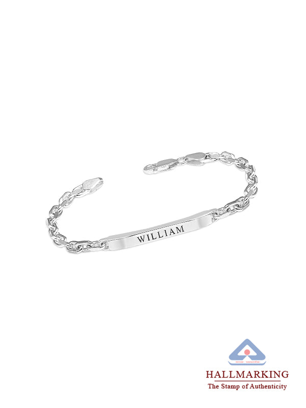 Personalized Cable Chain ID Bracelet for Men