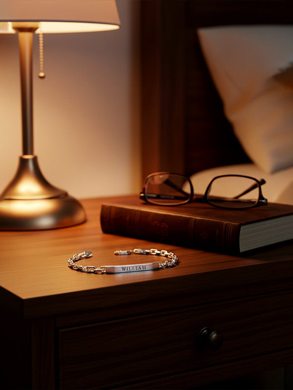 Personalized Cable Chain ID Bracelet for Men