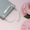 925 Sterling Silver Curb Link ID Bracelet for Men
