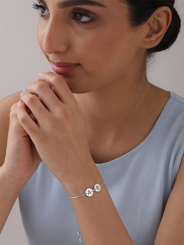 Personalized Initial Link Bracelet