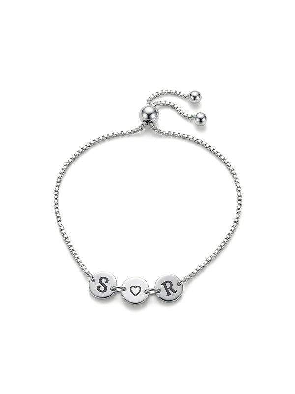 Personalized Initial Link Bracelet