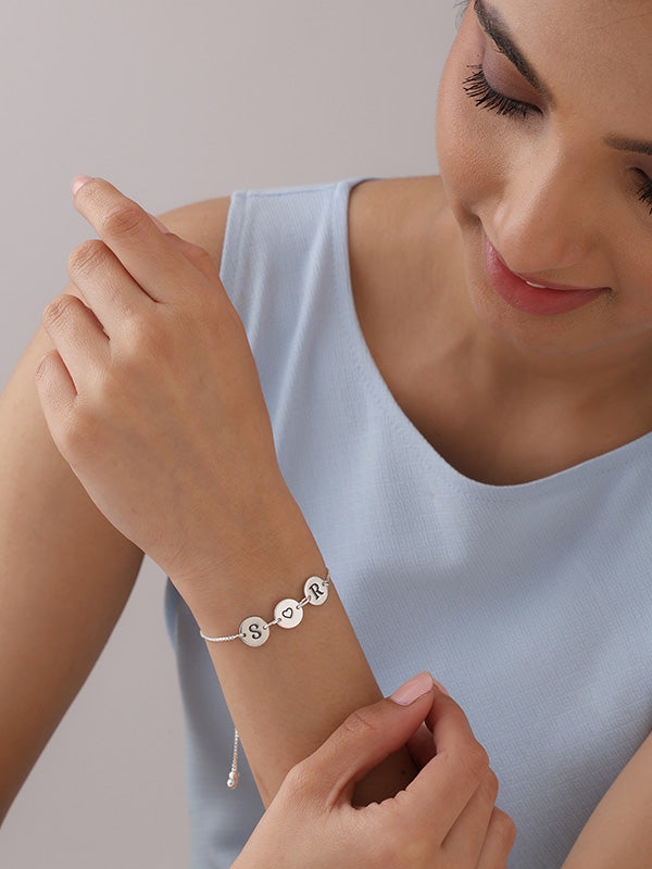 Personalized Initial Link Bracelet