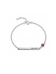 Nima Personalized Birthstone Bar Women's Bracelet