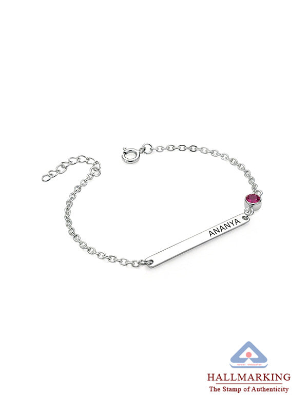 Nima Personalized Birthstone Bar Women's Bracelet