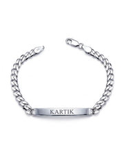 Regis Personalized Engraved Curb Men's Bracelet