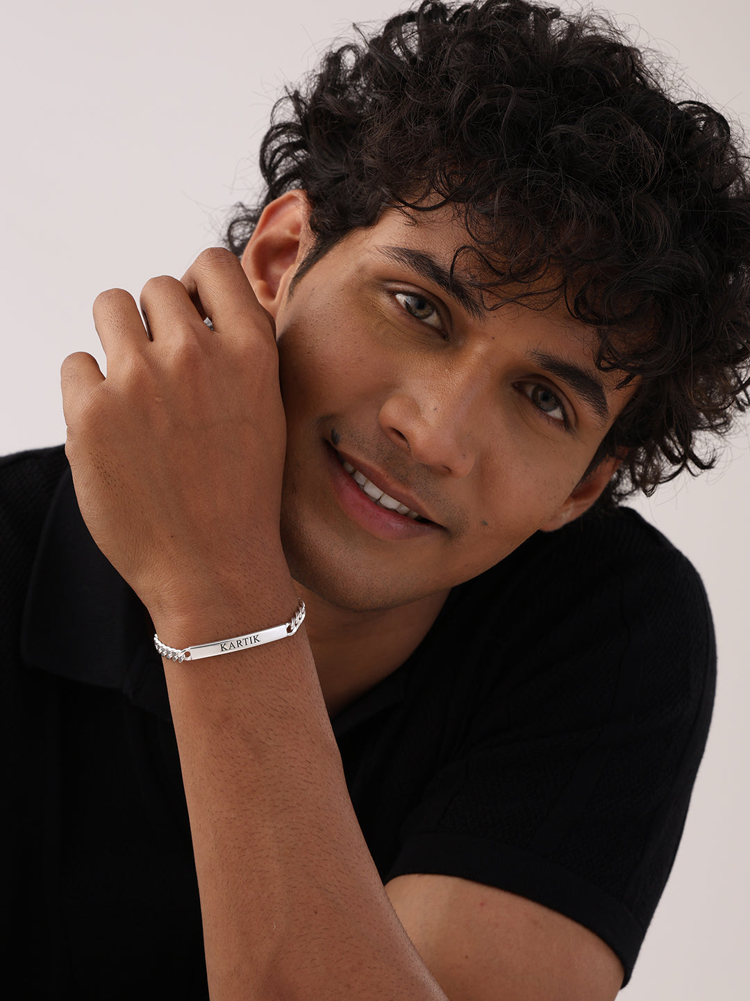 Personalized Engraved Curb Bracelet for Men