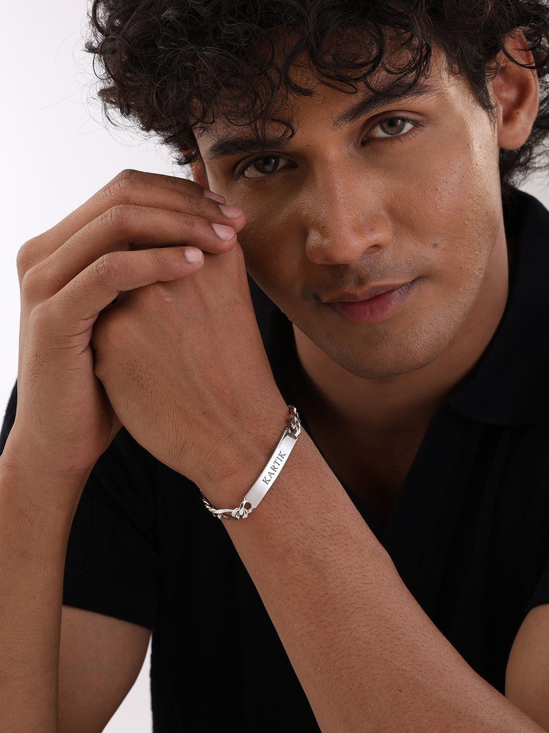 Personalized Engraved Figaro Bracelet for Men