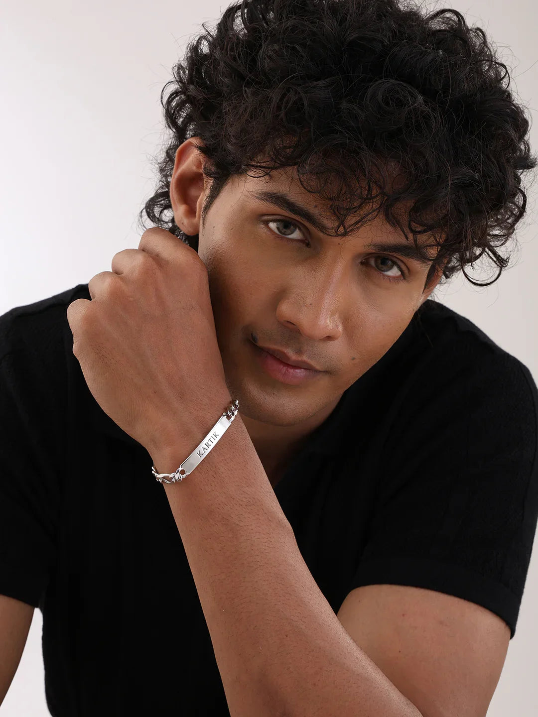 Personalized Engraved Figaro Bracelet for Men