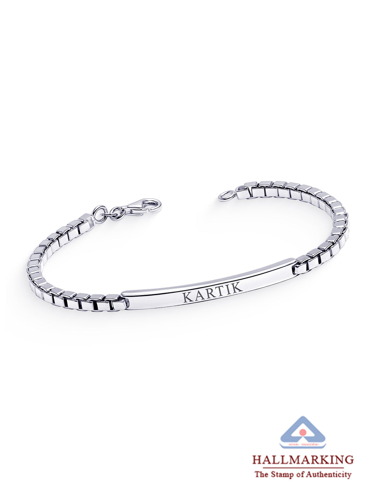 Personalized Box Chain ID Bracelet for Men