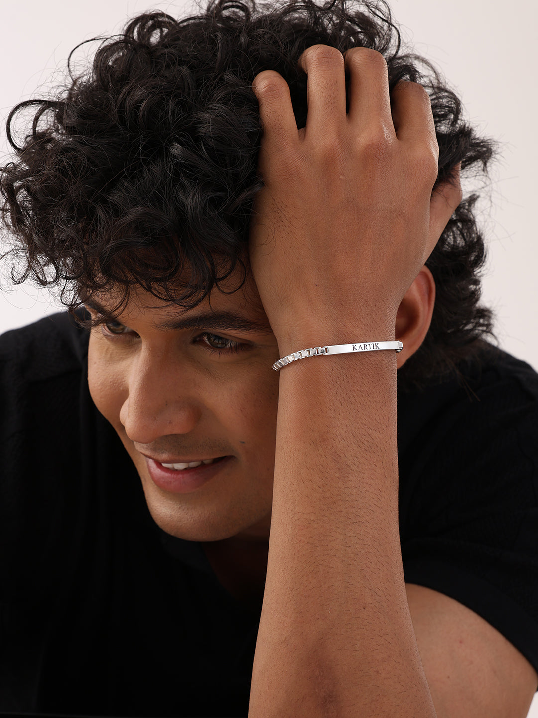Personalized Box Chain ID Bracelet for Men