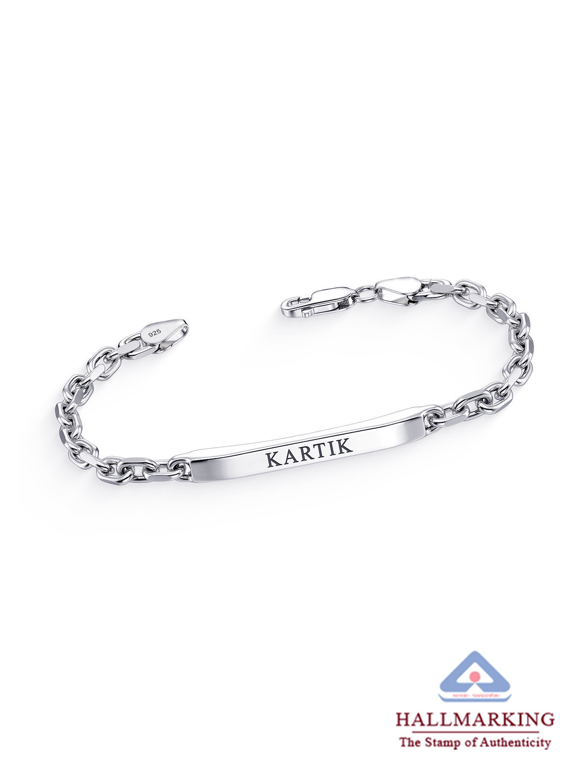 Personalized Cable Chain ID Bracelet for Men