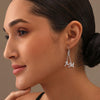 Personalised 925 Sterling Silver Initial Tassel Dangler Earrings for Teen Women