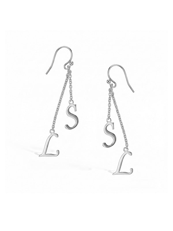 Nova Personalized Initial Women's Tassel Earrings