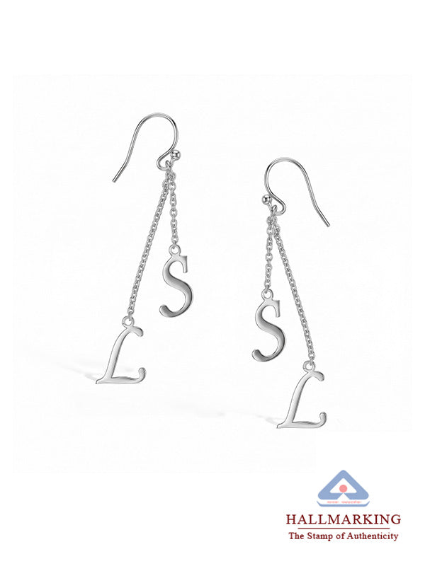 Nova Personalized Initial Women's Tassel Earrings