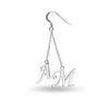 Personalised 925 Sterling Silver Initial Tassel Dangler Earrings for Teen Women