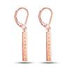 Personalised 925 Sterling Silver Engraved Tag Earrings for Teen Women