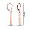 Personalised 925 Sterling Silver Engraved Tag Earrings for Teen Women